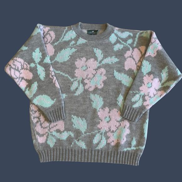 Cabin Creek 80s / 90s Vintage Floral Sweater small - Picture 2 of 10